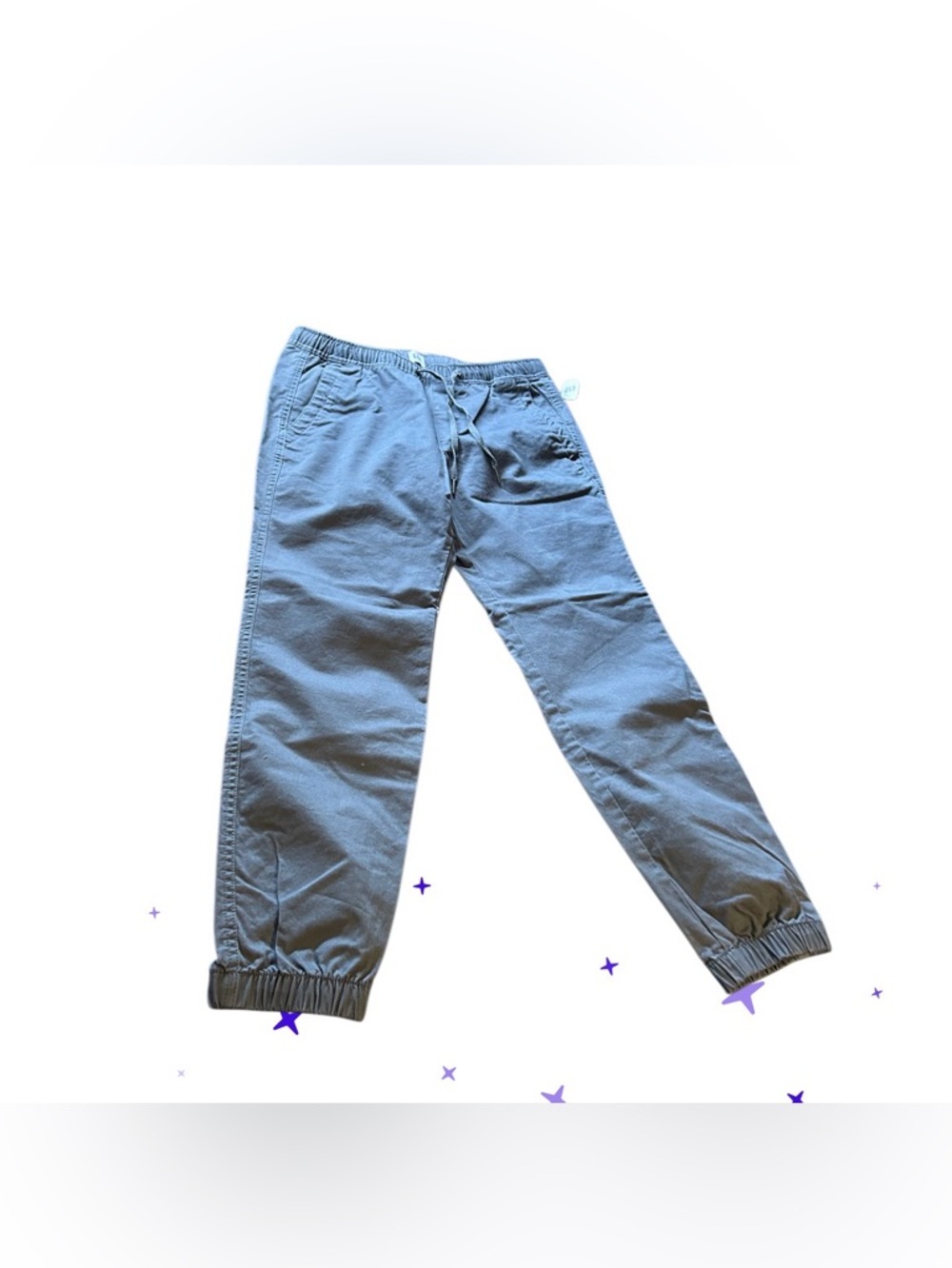GAP Essential Drawstring Jogger Pants in Dark Gray